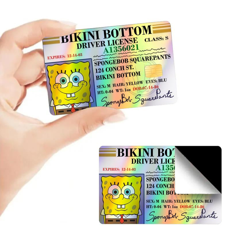 2Pcs Spongebob Debit Card Skin Cover Sticker Skin , Credit Card Skin Cover Card Stickers for Debit Cards Funny Debit Pop Ebt Springtok