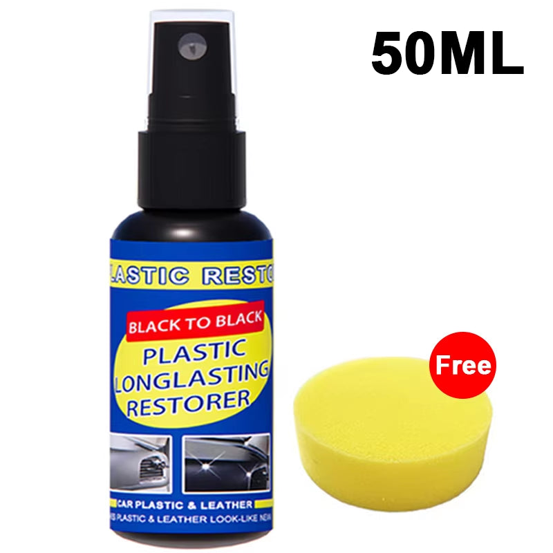 Car Plastic Restorer Back to Black Gloss Car Cleaning Products Plastic Leather Restore Auto Polish and Repair Coating Renovator