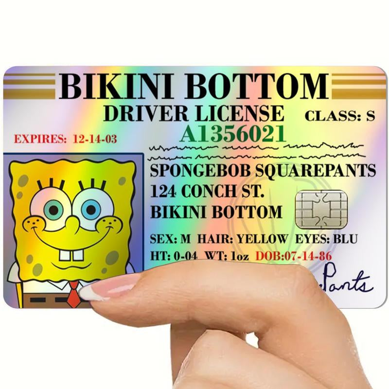 2Pcs Spongebob Debit Card Skin Cover Sticker Skin , Credit Card Skin Cover Card Stickers for Debit Cards Funny Debit Pop Ebt Springtok