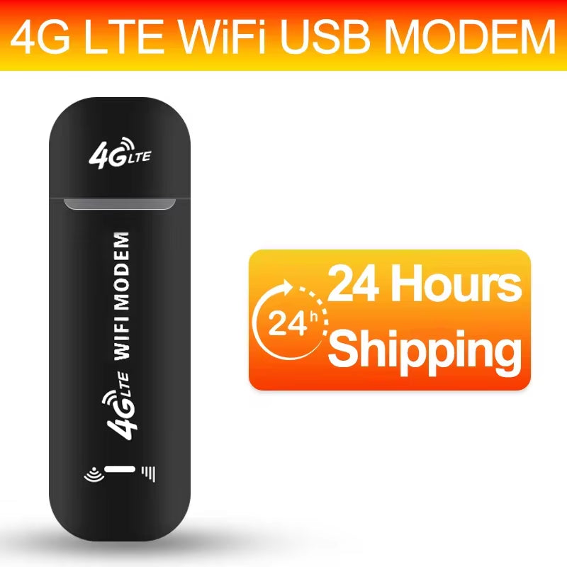 4G LTE Wireless Portable WIFI Router USB Dongle Modem Stick Mobile Broadband 2.4G 150Mbps Driver-Free Support Multiple Devices