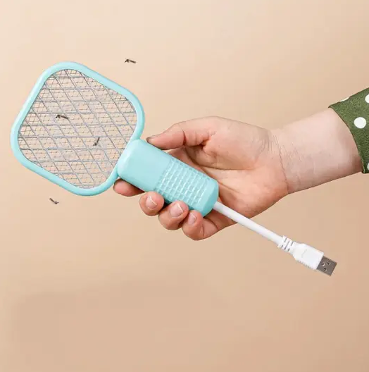 Raquete Elétrica USB para Mosquitos com Luz UV