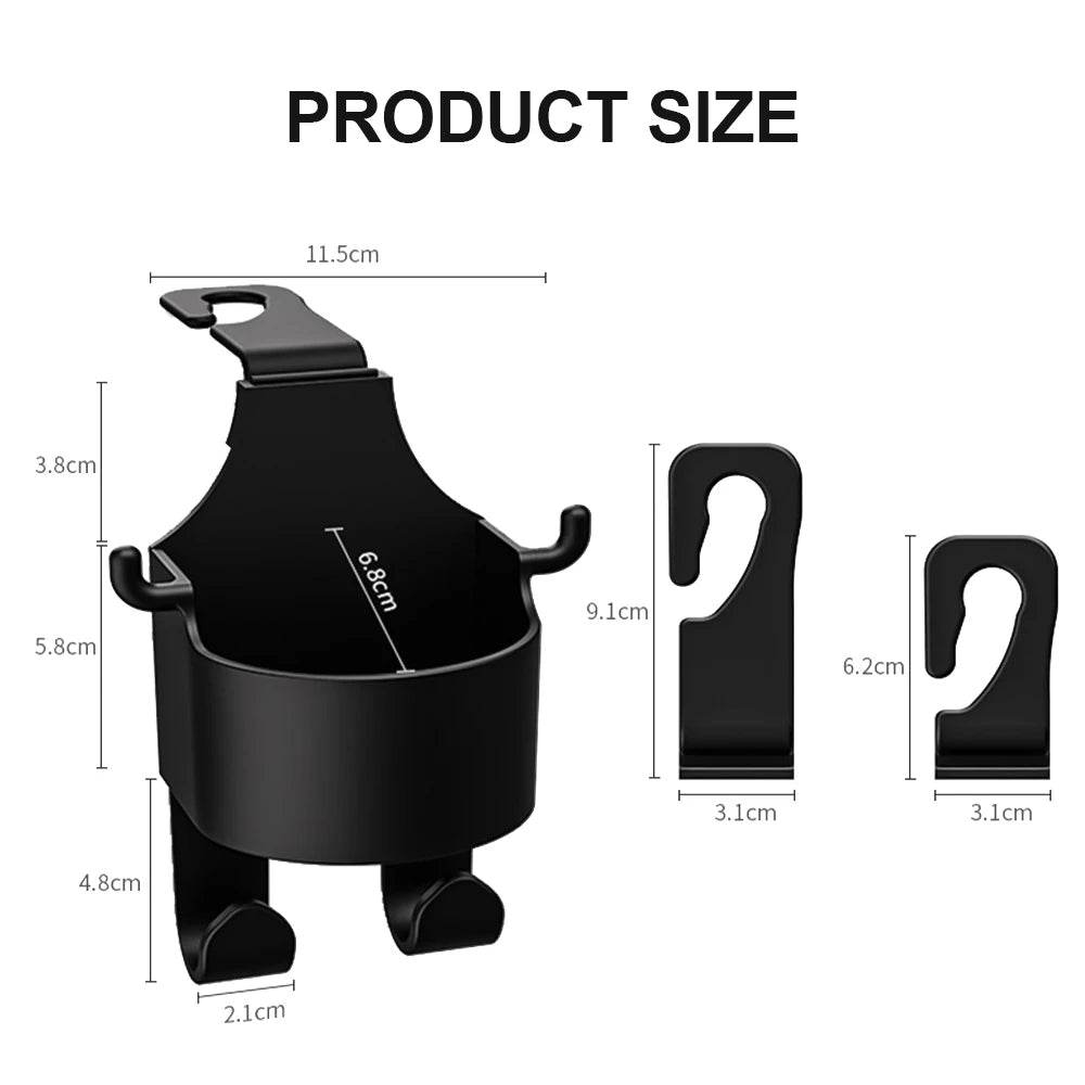 New Car Seat Headrest Hook Hanger Storage Organizer Universal with Cup Holder for Handbag Fit Universal Vehicle Car Accessories