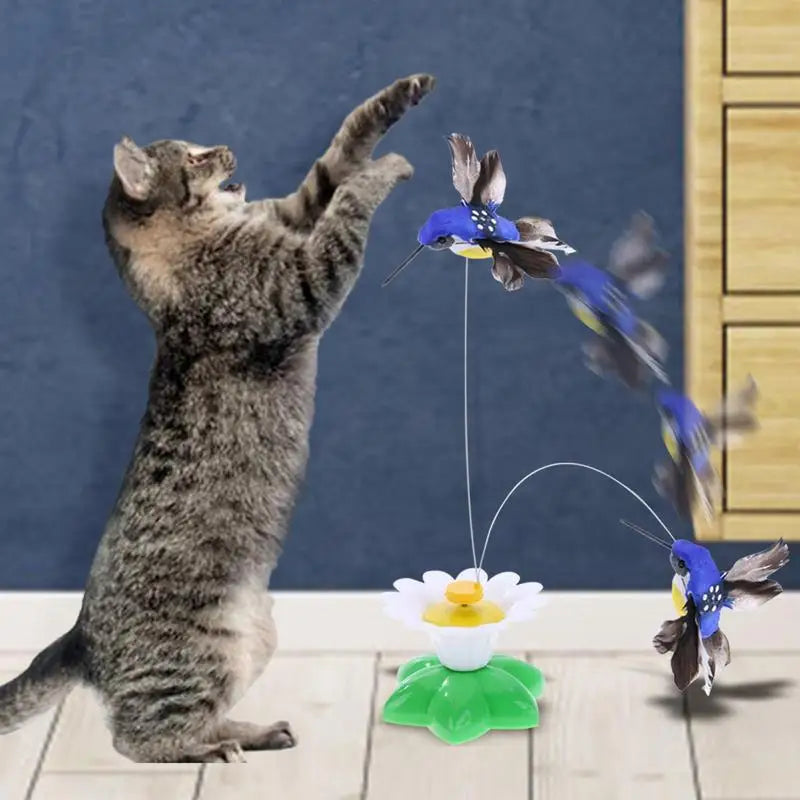 Cat Toy Simulation Rotating Electric Hummingbird Funny Cat Stick Automatic Funny Cat Hummingbird Toy Kitten Pet Supplies