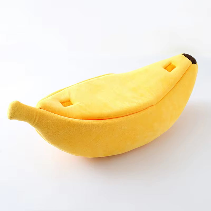 Banana Cat Bed House Funny Cute Cozy Cat Mat Beds Warm Durable Portable Pet Basket Kennel Dog Cushion Cat Supplies Multicolor