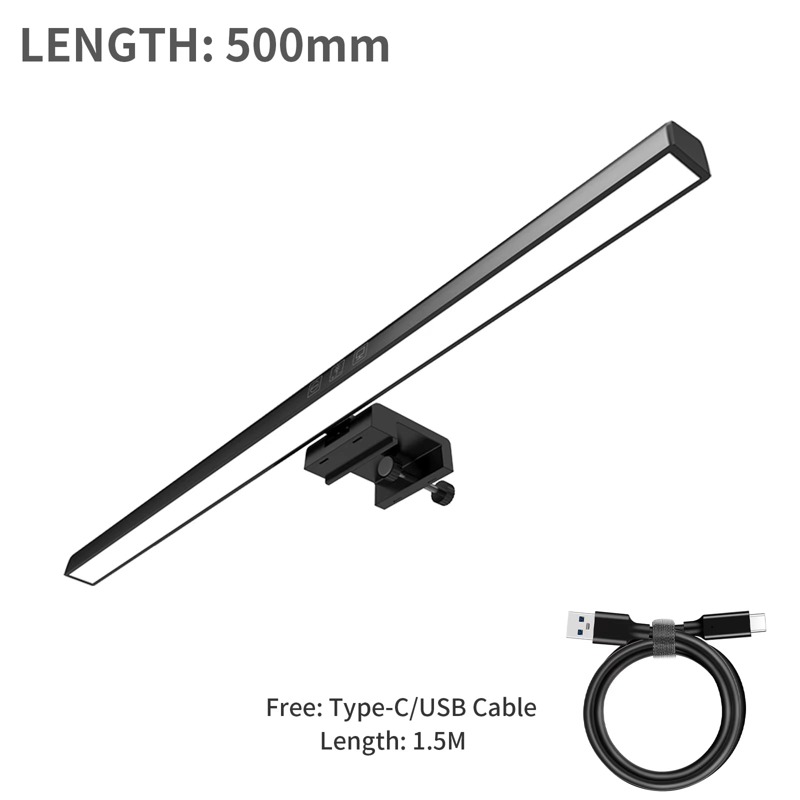 330/500MM LED Computer Light Adjustable Color Temperature Monitor Light Bar Eye-Care LED Desk Lamp USB Powered Lamp for Computer