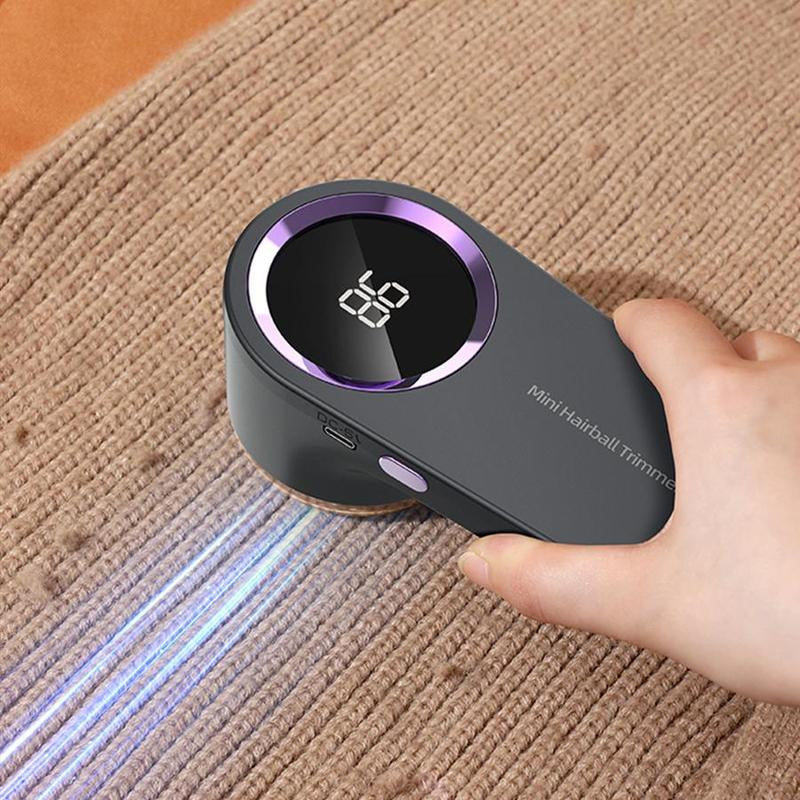 USB Rechargeable Electric Lint Remover, Portable Handheld LED Display Hairball Remover, Household Cleaning Tool for Clothes, Bedding, Furniture, Sofa